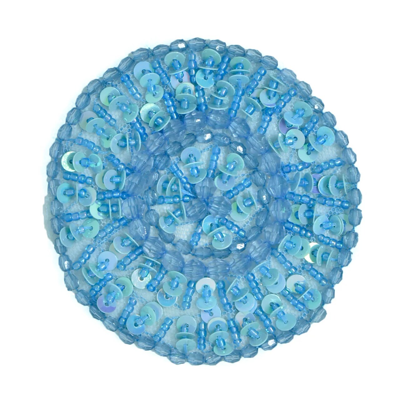 Round Sequins and Beaded Applique Patch for Jackets Bags and DIY Crafts